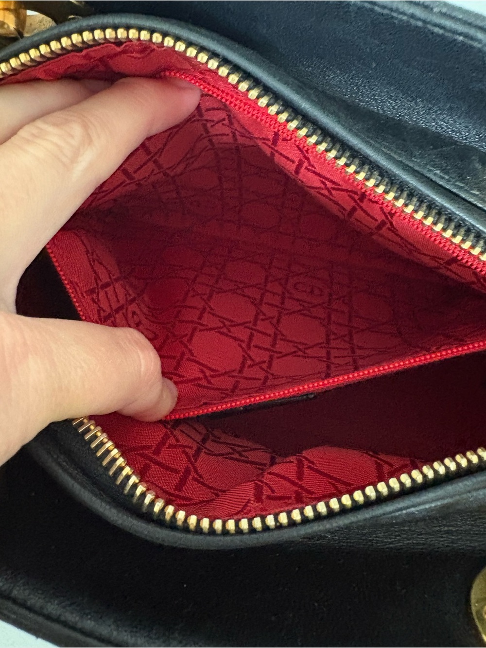 Medium Lady Dior Black GHW - Picture 10 of 13